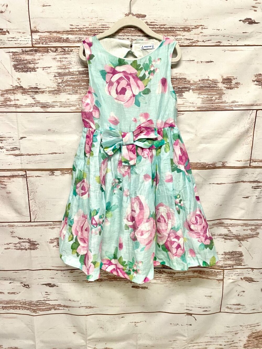 Mayoral Aqua Floral Dress